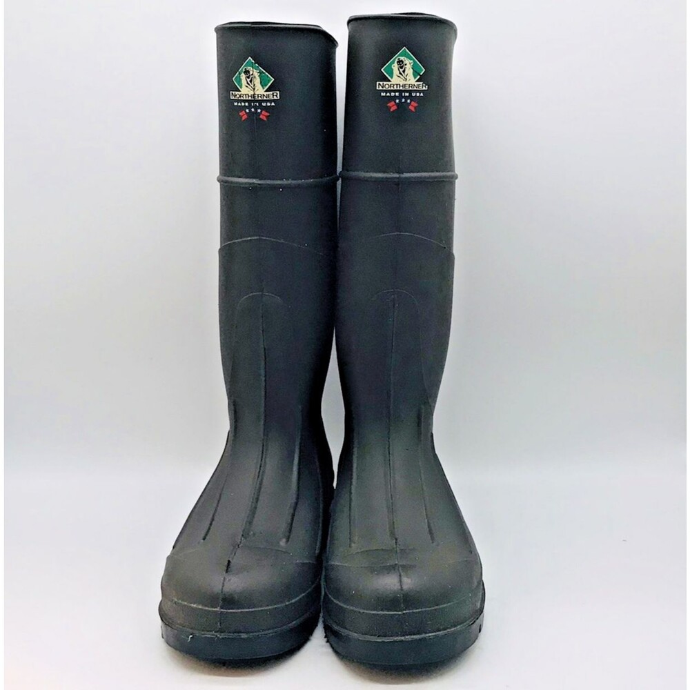 Northerner Waterproof Rubber Rain Boots Men 6 Women 8 Brown Chore Farm USA Made - Picture 2 of 12